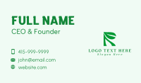 Organic Gardening Letter R  Business Card Preview