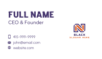 Athletic Letter N Business Card Image Preview