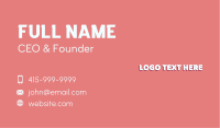 Cute Children Wordmark  Business Card Image Preview