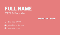 Cute Children Wordmark  Business Card Design