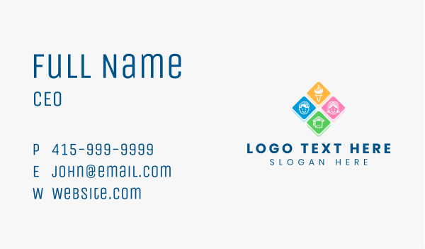 Nursery Learning School Business Card Design Image Preview