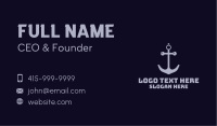 Anchor Diamond Ring Business Card Image Preview