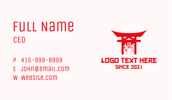 City Temple Shrine Business Card Design Image Preview