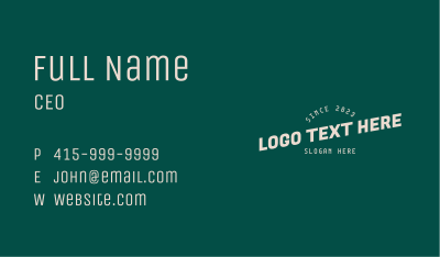 Modern Playful Wordmark Business Card Image Preview