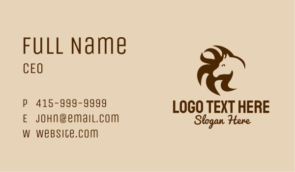 Horse Mane Head  Business Card Design Image Preview