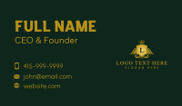 Royal Ornate Shield Wings Business Card Preview