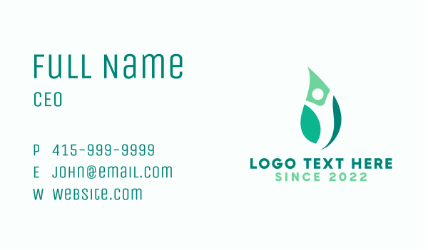 Human Leaf Holistic Business Card Design Image Preview