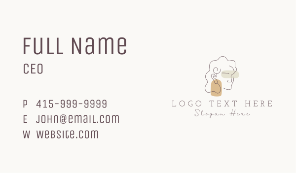 Deluxe Lady Jeweler  Business Card Design Image Preview