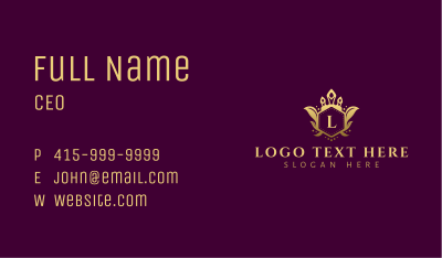 Royal Crown Crest Lettermark Business Card Image Preview