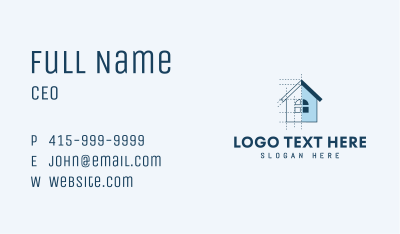 House Blueprint Construction Business Card Image Preview