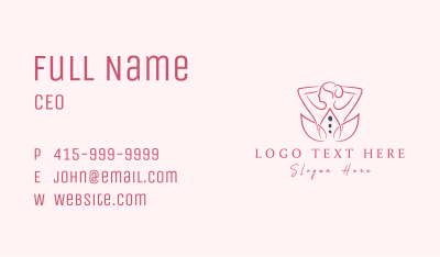 Lady Flower Massage Business Card Image Preview