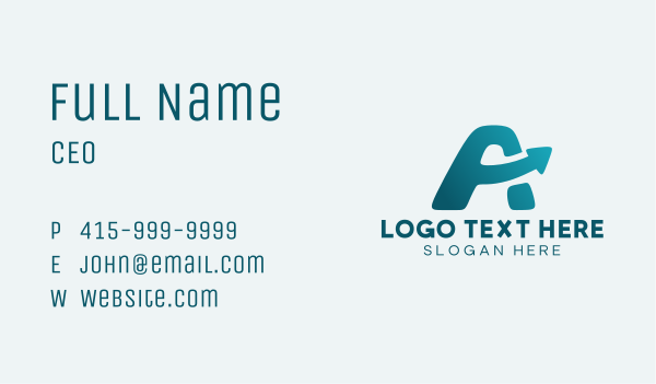 Freight Arrow Letter A Business Card Design Image Preview