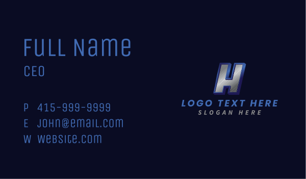 Industrial Fabrication Metal Business Card Design Image Preview