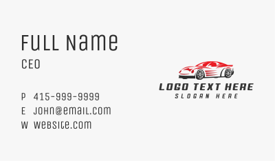 Racing Car Automobile Business Card Image Preview