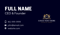 Lion Crown Crest Business Card Design