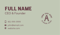 Kettlebell Letter A Business Card Image Preview