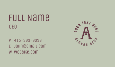 Kettlebell Letter A Business Card Image Preview