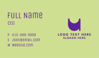 Purple Letter U Business Card Image Preview