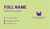 Purple Letter U Business Card Image Preview