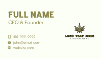 Smoking Cannabis Leaf Business Card Image Preview