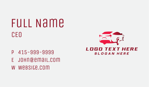 SUV Auto Transportation Business Card Design Image Preview