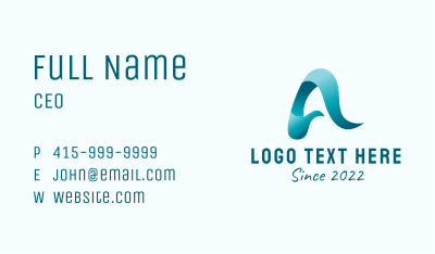 Creative Media Letter A Business Card