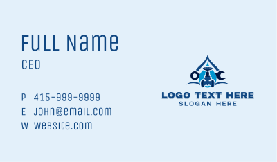 Water Pipe Wrench Business Card Image Preview