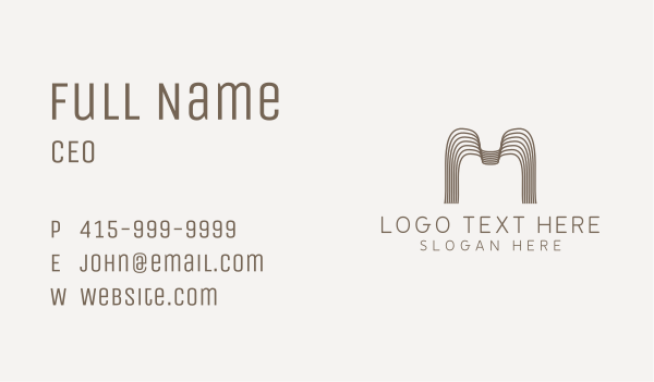 Fashion Tailoring Boutique Letter M  Business Card Design Image Preview
