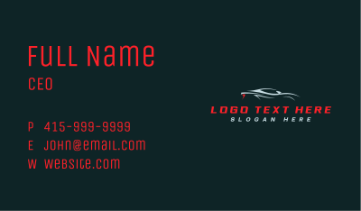 Racing Car Silhouette Business Card Image Preview