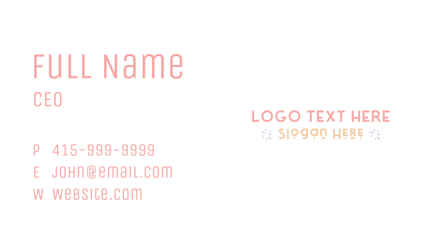 Kiddie Party Wordmark Business Card Design Image Preview
