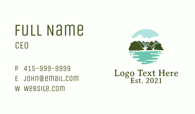 Island Tropical Vacation Business Card Image Preview