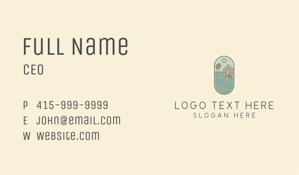 Lake Yacht Travel Business Card Design Image Preview