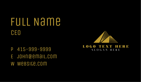 Premium Deluxe Pyramid Business Card Design Image Preview