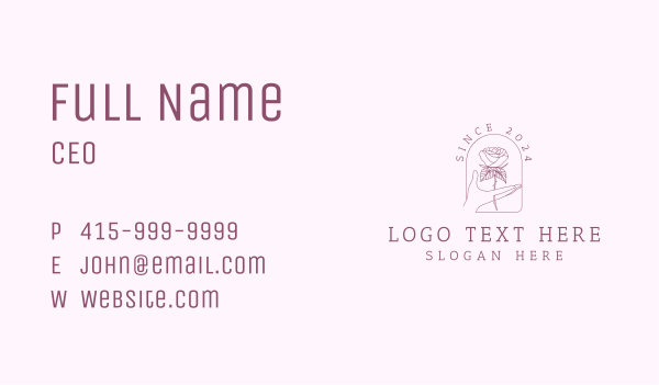 Flower Rose Florist Business Card Design Image Preview