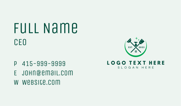 Home Cleaning Tools Business Card Design Image Preview