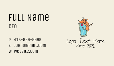 Dog Mobile Phone Cartoon Business Card Image Preview