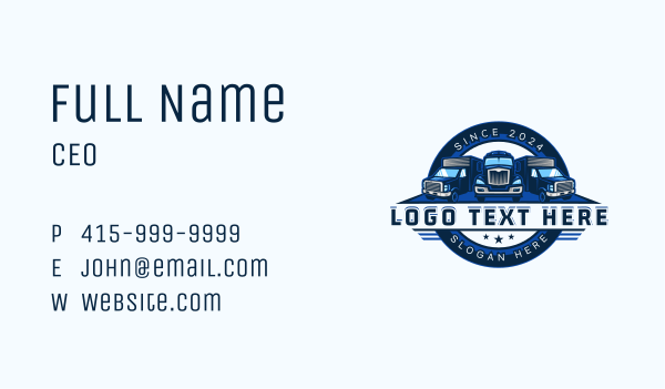Logistics Truck Movers Business Card Design Image Preview