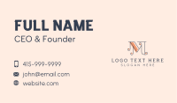 Letter M Salon Business Card Image Preview
