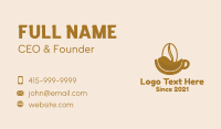 Brown Coffee Bean Mug  Business Card Image Preview