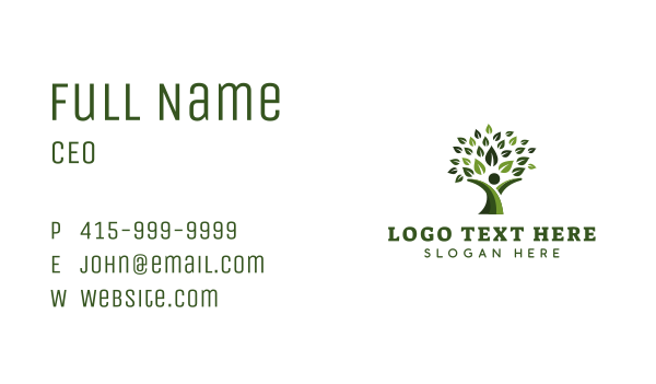 Human Nature Plant Business Card Design Image Preview