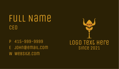 Viking Head Goblet  Business Card Image Preview
