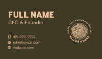 Round Wood Texture Business Card Image Preview