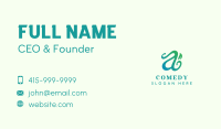 Organic Herb Letter A Business Card Image Preview