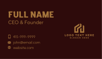 Gold Residential Building Business Card Image Preview
