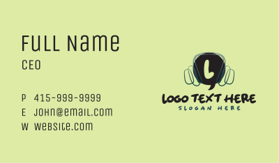 Speech Bubble Headset Business Card Image Preview