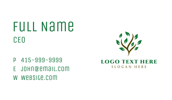 Natural Tree Farm Business Card Design Image Preview