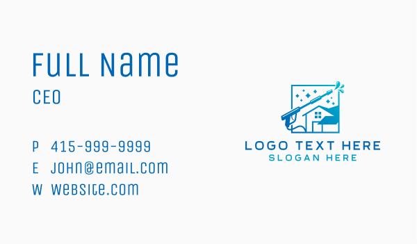 Power Wash Clean House Business Card Design Image Preview