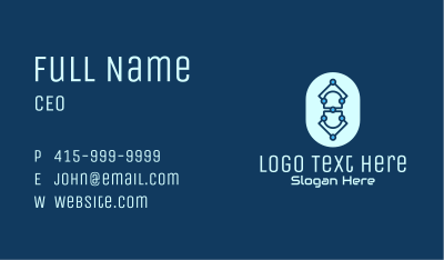 Blue Tech Pill Business Card Image Preview