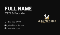 CNC Laser Letter V Business Card Preview