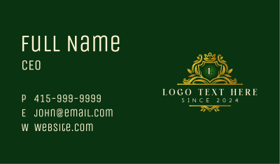 Elegant Shield Crest Business Card Image Preview